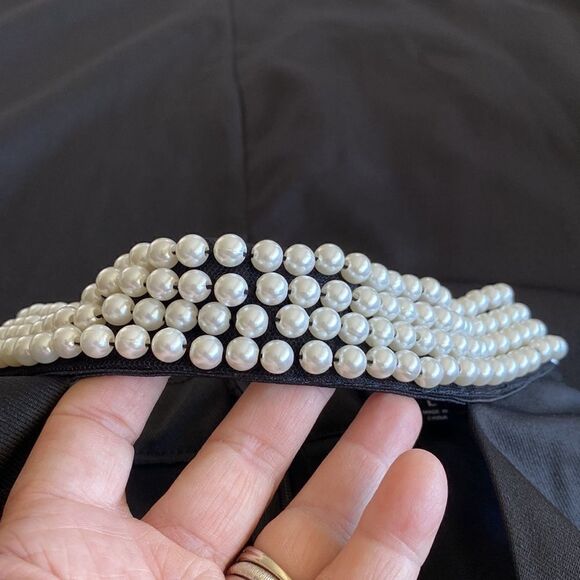 Lulus Black Sleeveless Cocktail Dress Pearl Neckline - Picture 9 of 14